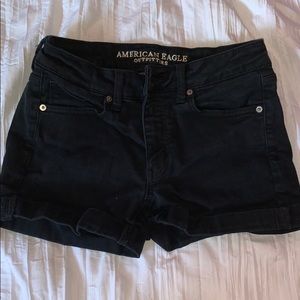 American Eagle Black Denim Shorts